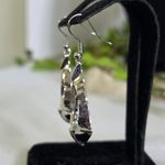 Boutique Silver with Smokey Grey Crystal Nwcklace and Earrings Set Photo 5