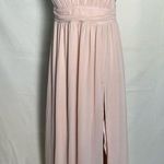 Lulus Heavenly Hues Cream Maxi Dress V-Neck Floor Length Formal Cream Large Photo 5