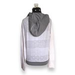 Athleta Womens Hoodie Size S Limitless Perforated Long Sleeve Gray White Photo 4
