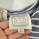 Sail To Sable  Women's Striped‎ Dress Short Sleeve Blue White Casual Medium Photo 4