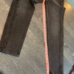 EXPRESS Super High Waisted Black Tonal Snakeskin Print Slim Ankle Jeans Sz 0 New Photo 11