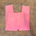 Topshop Moto NWOT Neon Pink High Rise Frayed Ankle Jeans Photo 3