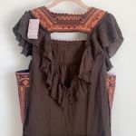 Free People  Day Glow Dress Bitter Oli Brown Small Photo 11