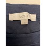 Loft  Navy Blue Plaid Trim Long Sleeve Tunic Dress Size M Photo 7