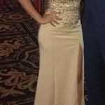 Bicici & Coty Beige Embellished Beaded Prom/Evening/Formal Gown Dress Photo 0