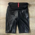 Spanx  Black Faux Leather Biker Shorts Size Medium Photo 0