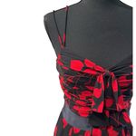 Tory Burch NWOT! Silk Dress with Black and Red Leaf Print - Size 8 Photo 3