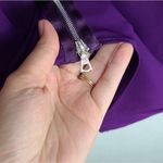 Rory Beca  Purple Silk Zip Up on the‎ back Top XS Photo 2