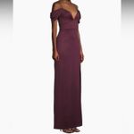 Sachin + Babi Brittany Stretch Crepe Cold-Shoulder Gown Deep Wine Women’s Sz 10 Photo 2