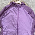 Nike Women’s Windbreaker Running Jacket Hooded Full Zip Lightweight in Purple L Photo 1