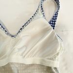 Ann Taylor NWT  LOFT Beach Blue Gingham Rope Tie Waist One Piece Swimsuit MEDIUM‎ Photo 5