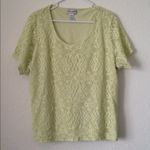 Sag Harbor FINAL MARKDOWN Ladies  Woman Lace Overlay Top (2X) Photo 0