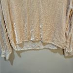 Nation Ltd  Velvet Silk Nadira Pullover Long Sleeve Shirt Womens‎ XS Cream Photo 5