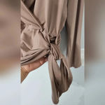 Buckle Top, Surplice Side Tie Top WILLOW & ROOT Size, XL Brown Photo 9