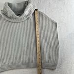 Free People  XS Cropped Sweater Vest Keep It Simple Cowl Neck Slouchy Oversized Photo 7