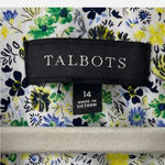 Talbots  14 Cotton Ditzy Floral Blazer Photo 3