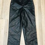 Nasty Gal NWT  Black Faux Leather cropped pants sz 6 Photo 1