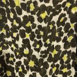 Long green lime green‎ printed scarf with tassels 28” x 80” long Photo 1