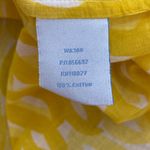 Boden Yellow White Cotton Patterned Jewel Neck Shift Dress Coverup Size 4 Photo 9