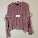 American Eagle  Women’s Long Sleeve Loose Knit Pullover Sweater Dusty Pink Medium Photo 5