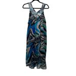PSD Plus Size Blue Abstract Print Maxi Dress Sleeveless V Neck Casual Photo 8