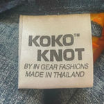 КОКO KNOT Navy Yellow Sunflowers Bovelty Print Boho Festival Cover Up #1643 Orange Size undefined Photo 4