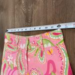 Lilly Pulitzer Vintage Cheeri-O Pants Pink Paisley Floral Butterfly Crop Capri 0 Photo 6