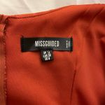 Missguided  Satin Ruffle Burnt Orange Dress Photo 3