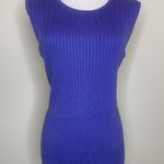 Hard Rock Cafe Purple Ribbed Sweater Shell Sleeveless Sz Large Photo 0