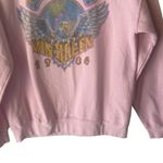 Van Halen Vintage 80s Medium Pink World Tour Band Single Stitch Crew Sweater Photo 3