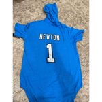 Carolina Panthers Women's Pull Over shirt with hoodie M NWT Sporty‎ Athleisure Blue Size M Photo 2