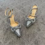 Mach & Mach  Double Bow Platform Pump Silver Glitter EU 40 Photo 1