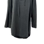 Bella Dahl Lace Up Drawstring Long Sleeve Tunic Tee Dress Charcoal Grey XS Photo 4