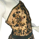 Carmen Marc Valvo Carmen Mar Valvo 1990 Black Beaded Cocktail Halter Dress Size 12. Photo 8