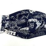 Face mask, 4 layers of cotton fabric, size adult, NWOT Blue Photo 4