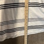 J Jill Wearever Collection Shirt Women's Medium Striped White Black Vneck Tunic Photo 6