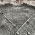 Lumière Lumiere Light Gray Popcorn Crewneck Long Sleeve Sweater, size L Photo 7