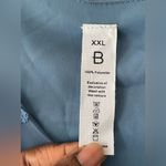 B Sky Blue Swiss Dot Half Bell Sleeve Shift Dress Size XXL Ruffle Sleeves Photo 4