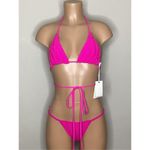 Good American New. pink embossed bikini. Small. Photo 2