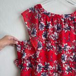 Alyx Floral Tank Top Blouse Red Blue Patriotic 1X Photo 7