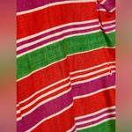 80s Rickie Freeman for Teri Jon 100% Linen Button Down Blouse size 16 vintage Red Photo 7