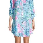 Lilly Pulitzer Natalie Shirtdress Buttondown Tunic Mini Dress Coverup Photo 0