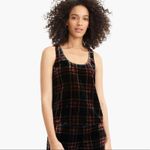 J.Crew NEW Black Velvet Tank Top Stewart Tartan Plaid size 6 Academia Holiday Photo 9
