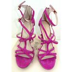 BCBGeneration BCBG Montie Magenta Pink Suede Glitter 5" Stilettos Heels Women's Shoes Size 8.5 Photo 1