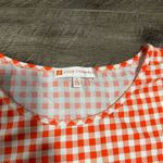 NWOT Jude Connally Millie Top Peplum Hem Orange Gingham L Size L Photo 1