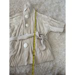 JLO by Jennifer Lopez Cream Cable Knit Button Up Cardigan Sweater Medium Photo 4