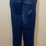 ZARA Womens  Trafaluc Denimwear Bib Dark Wash Overalls Skinny Distressed Pockets Photo 7