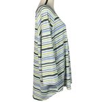 cj banks 3X-Large Top Striped Stretch Ribbed 3/4 Sleeve Boat Neck Soft Hi-Low Photo 2