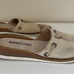 Minnetonka Cream Leather Slide Sandals Women's 6 US Photo 3