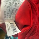 BCBGMAXAZRIA  Hanah Red Lace Overlay Scalloped Tiered Mini Dress Photo 8